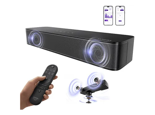 Barra de sonido | ULTIMEA Poseidon M20 2.1ch Barra de Sonido con Subwoofer Integrado, Control por App, Bluetooth, Subwoofer Integrado, Negro