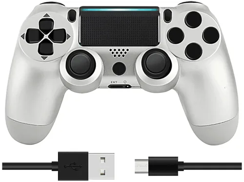 Gamepad | Inalámbrico 600mAh KINSI, PS4, Inalámbrica, True wireless, Plata