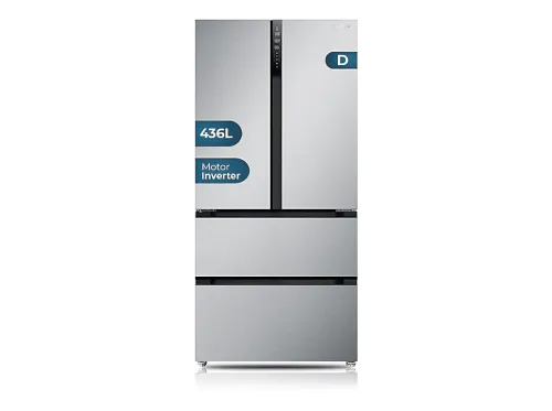 Frigorífico americano | HYUNDAI HFR18383NDDI00, Altura 183 cm, Capacidad 436 l, Inox