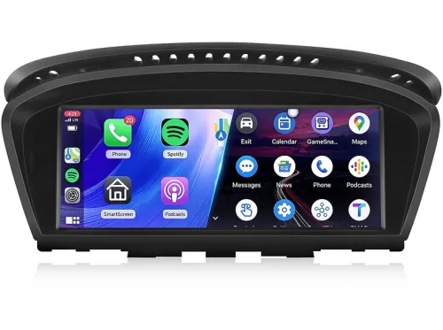 Autorradio | BMW 3/5 Series E60-E64 E90-E92 2005-2012 Carplay SMORGR, 8,8 "", USB, Negro