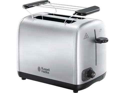 Tostadora | RUSSELL HOBBS 24080-56 ADVENTURE INOX, 850 W, 2 ranuras, 2 rebanadas, 6 niveles tostado, Plata