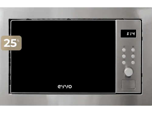 Microondas integrable | EVVO Mi35I, 850 W, 5 potencia, 25 l, Inox