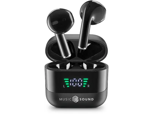Auriculares inalámbricos | BTMSTWSSPARKK MUSIC SOUND, Intraurales, Bluetooth, Negro