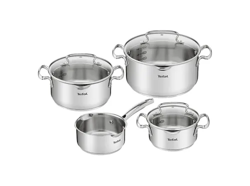 Batería de cocina | TEFAL DUETTO+ SET 7 PIEZAS G719S7, 5 l, Acero inoxidable, Inox