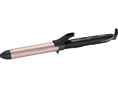 Rizador | Babyliss Rose Quartz, 25 mm, 6 temperaturas, Hasta 210 ºC, Cerámica de cuarzo, Rosa