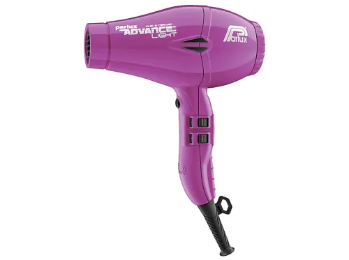 Secador | PARLUX Advance Light, 2200 W, 4 niveles temperatura, 2 velocidades, Difusor incluido, Violeta