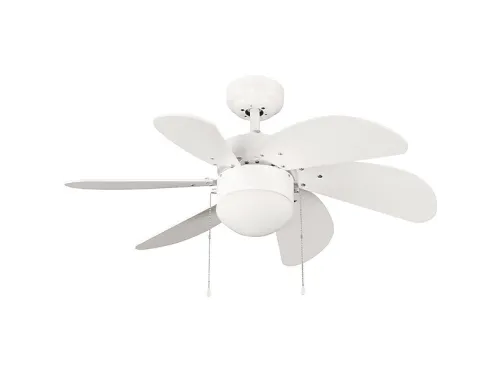 Ventilador de techo | WONDERLAMP BASIC, 55 W, 3 velocidades, Blanco