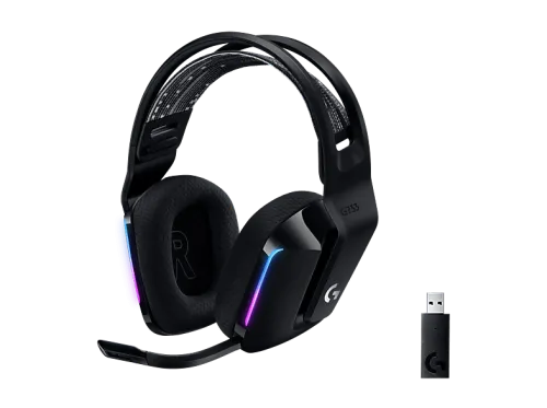 Auriculares gaming | Logitech G G733, Diadema, Inalámbricos, Micrófono, PC/Mac/PS, Hasta 29h de batería, 7.1 canales, 16.8 millones de colores, Negro