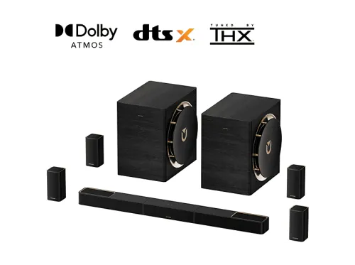 Barra de sonido con subwoofer | ULTIMEA Skywave Serie 9.2.6 Barra de sonido inalámbrica con Dolby Atmos,DTS:X,THX,2000W, Subwoofer Dual 10", Bluetooth, Subwoofer Inalámbrico, Negro