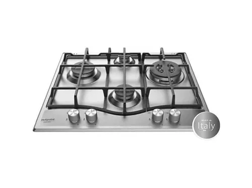 Placa de gas | HOTPOINT PCN 641 T/IX/HA, 4 zonas, 600 mm, Acero inoxidable