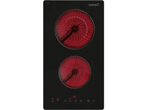 Encimera vitrocerámica | CATA 08060401 TD 3002, 2 zona(s) zonas, 290 mm, Negro