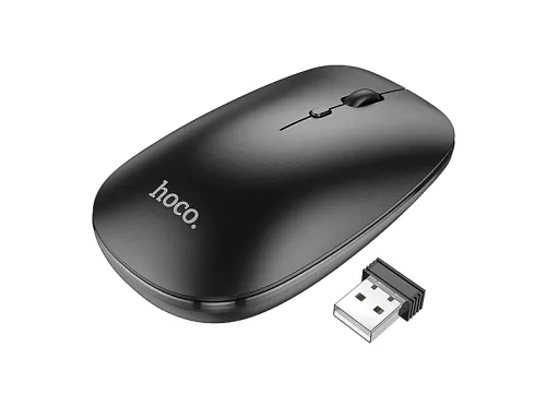 Ratón inalámbrico | HOCO GM15, 2,4 GHz inalámbrico / Bluetooth 3.0 + 5.0, 1600 ppp, Negro