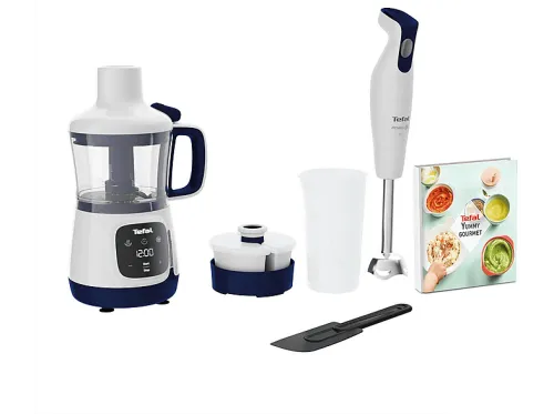 Batidora de mano | TEFAL Yummy Gourmet HB55W4, 600 W, 3 velocidades, Blanco