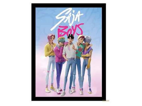 Póster | PYRAMID INTERNATIONAL Póster de Colección KPop Demon Hunters en Marco Saja Boys