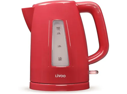 Hervidor de agua | LIVOO DOD184RC, 2200 W, 1.7 l, Rojo