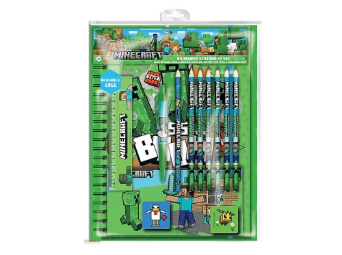Estuche | PYRAMID INTERNATIONAL Set de escritura Minecraft de 12 piezas A4 Bumper