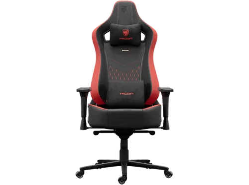 Silla Gaming | HICON Silla Gaming Legend Serie Armonía Ergonómica Ajustable, Negro/Rojo