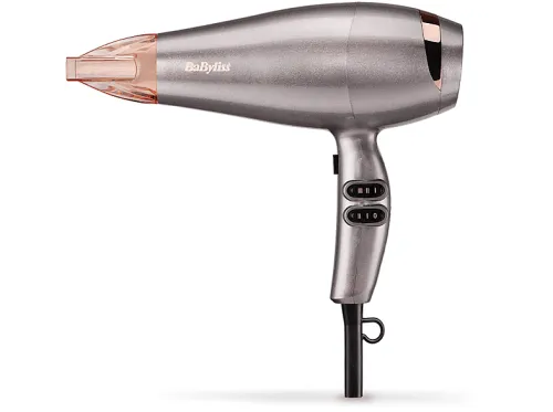 Secador | BABYLISS 5336NPE, 2200 W, 2 velocidades niveles temperatura, 2 velocidades, Plata