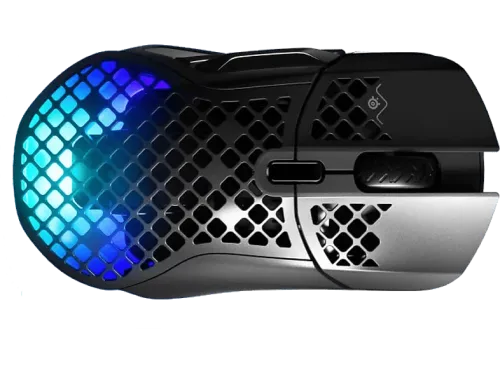 Ratón gaming | SteelSeries Aerox 5 Wireless, Inalámbrica, 2,4 GHz y Bluetooth 5.0, Óptico RGB, 18000 DPI, 180h Autonomía, 9 Botones, Negro