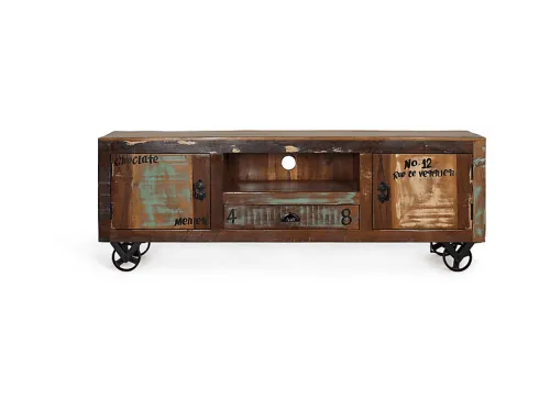 Mueble de TV | GINER Y COLOMER SL Verrier de madera reciclada 55cm x 160cm x 40cm, 160 cm x 40 cm