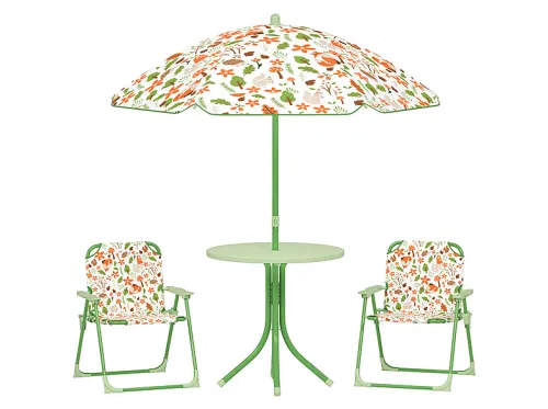 Conjunto Infantil Jardín | AIYAPLAY 3E3-006V00GN, 49,5 cm x 49,5 cm x 50 cm, Acero, Poliéster, Verde