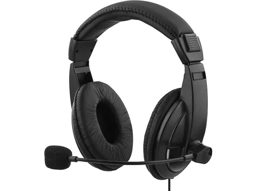 Auriculares de diadema con cable | HL-56 DELTACO, Circumaurales, Negro