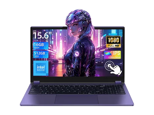 Convertible 2 en 1 | VANWIN R1166Y, 15,6 " Full-HD, Intel m3-8100Y(Frecuencia máxima 3,4GHz), 16 GB RAM, 512 GB SSD, UHD 615, Windows 11 Pro, Purple