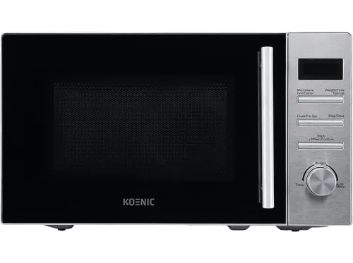 Microondas con grill | KOENIC KMWG 2024 IN, 800 W, 5 Potencias, 8 Programas Automáticos, 20l, Acero inoxidable