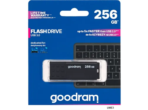 Memoria USB 256 GB | UME3-2560K0R11 GOODRAM, Negro