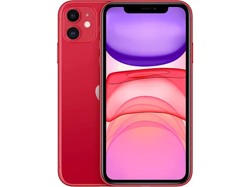 APPLE iPhone 11, Rojo, Móvil iOS, 128 GB, 6,1 " Liquid Retina, Recubrimiento oleofóbico, Anti-huellas, Apple, A13