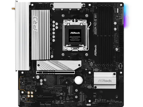 Placa base | B850M Pro RS WiFi ASROCK, micro ATX, AMD B850, Sockel AM5, Negro