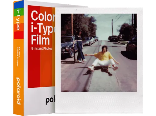 Película fotográfica | Polaroid Color Film i-Type 6000, Sensibilidad ISO 640, 8 fotos, 107 por 88 mm, Blanco