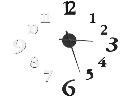 Reloj de pared | 3D VIDAXL, Blanco, Negro, Oro