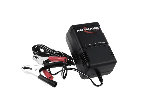 Cargador coche | ANSMANN Cargador de Coche ANSMANN para BaterÃas de Plomo de Coche Moto Scooter eléctricas 2V-24V, 7,5Wh, Negro