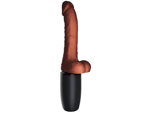 Vibrador | KING COCK 05465420000, TPE, ABS, 7 velocidades, Marrón