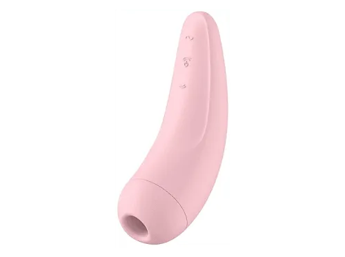 Succionador de clítoris | SATISFYER CURVY 2+ PINK BLUETOOTH, Silicona, 11 velocidades, Rosa