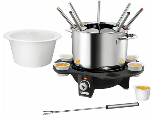Fondue | UNOLD 48645, 1000 W, 1,5 l, Negro
