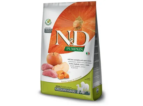 Pienso para perros | FARMINA PUMPKIN BOAR&amp;APPLE ADULT MEDIUM/MAXI 12 kg, 12 kg, para Perro