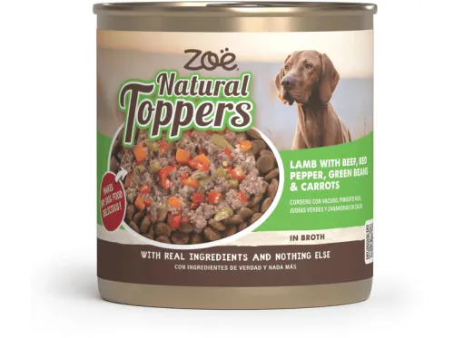 Comida húmeda para perros | ZÖE Natural Toppers - Cordero con Vacuno, 170 g, para Perro