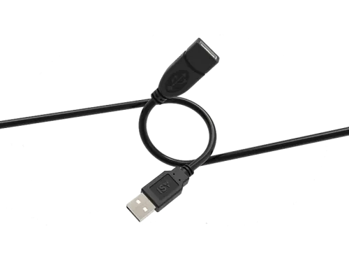 Cable USB | ISY IUC-1020, USB 2.0, USB-A a USB-A, 1.5m, 480 Mbps, Negro
