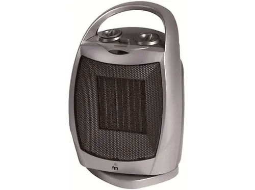 Calefactor cerámico | FM CALEFACCIÓN TC-1800, 1800 W, 2 niveles de calor, Gris