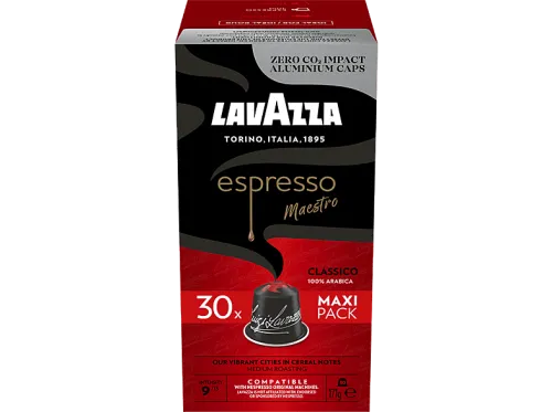 Cápsulas monodosis | Lavazza Espresso Clásico, 30 unidades, Compatibles con máquinas Nespresso, 171 g