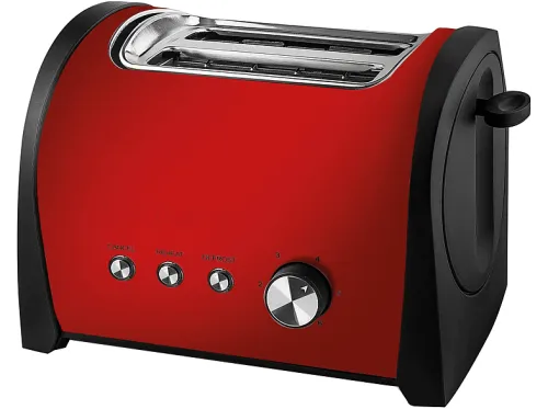 Tostadora | KUKEN 9688433, 800 W, 2 ranuras, 2 rebanadas, 6 niveles tostado, Inox