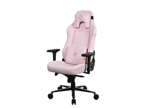 Silla Gaming | AROZZI Vernazza SuperSoft Fabric, reposabrazos 4D (ajustable en altura, anchura y profundidad, también se puede girar), hasta 145 kg, Rosa