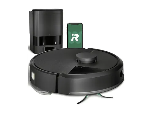 Robot aspirador | IROBOT Roomba 105 Combo Robot + AutoEmpty, 120 W, Potencia de succión 7 kPa, Depósito 0,24 l, Autonomía 1 min, Negro