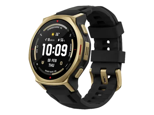 Smartwatch | Amazfit T-Rex 3 Pro, 44 mm, Hasta 17 días Autonomía, +180 Modos Deportivos, pantalla AMOLED, Resistente al Agua, Black Gold