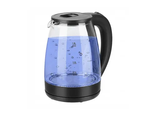 Hervidor de agua | GÉNÉRIQUE GK18, 1500 W, 1.8 l, Negro transparente