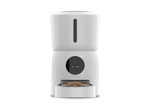 Comedero para mascotas | PRIXTON Pet Feeder, para Gato, Perro, 4 l, Blanco