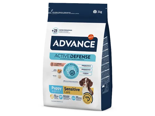 Pienso para perros | ADVANCE Pienso Sensitive para Cachorros de todos los tamaños, 3 kg, para Perro