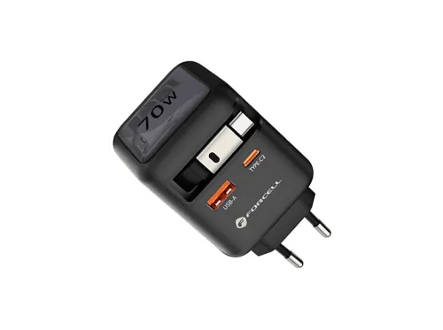 Cargador USB | FORCELL VT-R7, 4 puertos, Gris